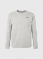 gris marga camiseta de manga larga de algodón Pepe Jeans 06X41006 hombres - Imagen 5