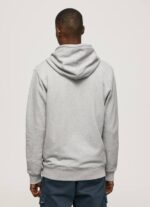 gris marga jersey con cremallera y logo estampado Pepe Jeans 06X4883 hombres - Imagen 4