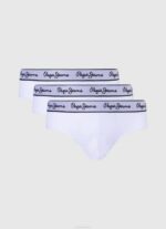 gris marga Pack de 3 braguitas de algodón elástico Pepe Jeans 06X41157 hombres - Imagen 3