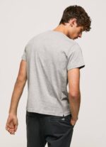 gris marga playera con estampado de bandera Pepe Jeans 06X4957 hombres - Imagen 4