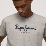 gris marga playera con logo estampado Pepe Jeans 06X41001 hombres