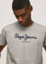 gris marga playera con logo estampado Pepe Jeans 06X41001 hombres
