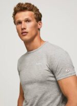gris marga playera con logo estampado Pepe Jeans 06X41013 hombres - Imagen 2