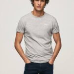 gris marga playera con logo estampado Pepe Jeans 06X41013 hombres
