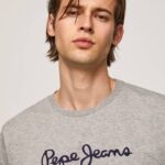 gris marga playera con logo estampado Pepe Jeans 06X41017 hombres