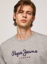 gris marga playera con logo estampado Pepe Jeans 06X41017 hombres