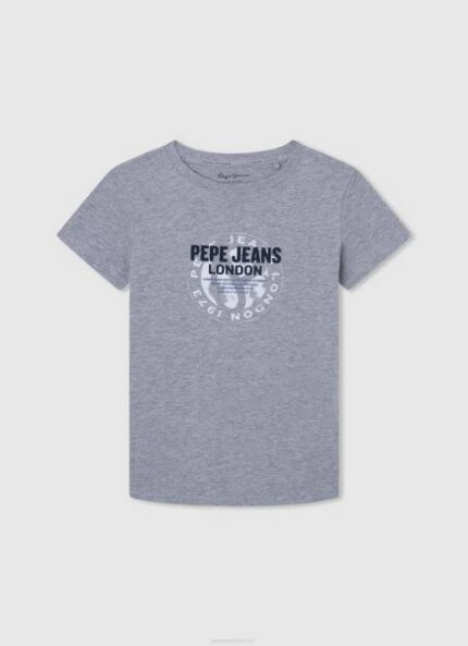 gris marga playera con logo estampado Pepe Jeans 06X41634 chico