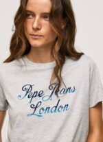 gris marga playera con logo estampado Pepe Jeans 06X4412 mujer - Imagen 3