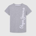 gris marga playera con logo vertical Pepe Jeans 06X41650 chico