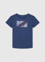 gris marga playera con logo vertical Pepe Jeans 06X41650 chico - Imagen 4