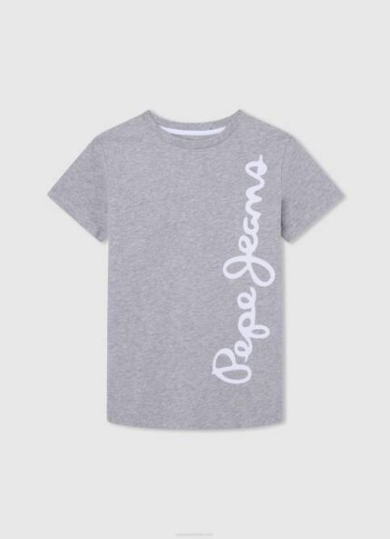 gris marga playera con logo vertical Pepe Jeans 06X41650 chico