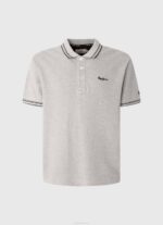 gris marga polo de piqué con logo bordado Pepe Jeans 06X41077 hombres - Imagen 5
