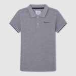 gris marga polo de piqué con logo bordado Pepe Jeans 06X41666 chico