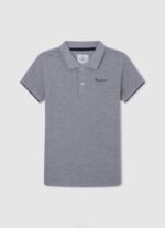 gris marga polo de piqué con logo bordado Pepe Jeans 06X41666 chico