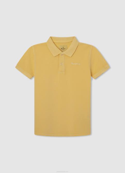 gris marga polo de piqué con logo bordado Pepe Jeans 06X41666 chico - Imagen 3