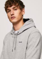 gris marga sudadera con capucha de algodón ajustable Pepe Jeans 06X4896 hombres - Imagen 3