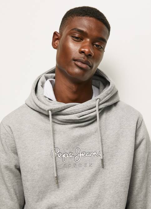 gris marga suéter con logo de alta densidad Pepe Jeans 06X4904 hombres - Imagen 3