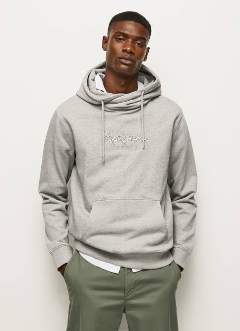 gris marga suéter con logo de alta densidad Pepe Jeans 06X4904 hombres - Imagen 1