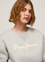 gris marga suéter con logo estampado Pepe Jeans 06X4267 mujer - Imagen 3
