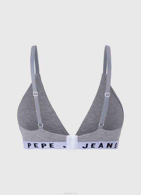 gris marga sujetador triangular de algodón Pepe Jeans 06X4566 mujer - Imagen 2
