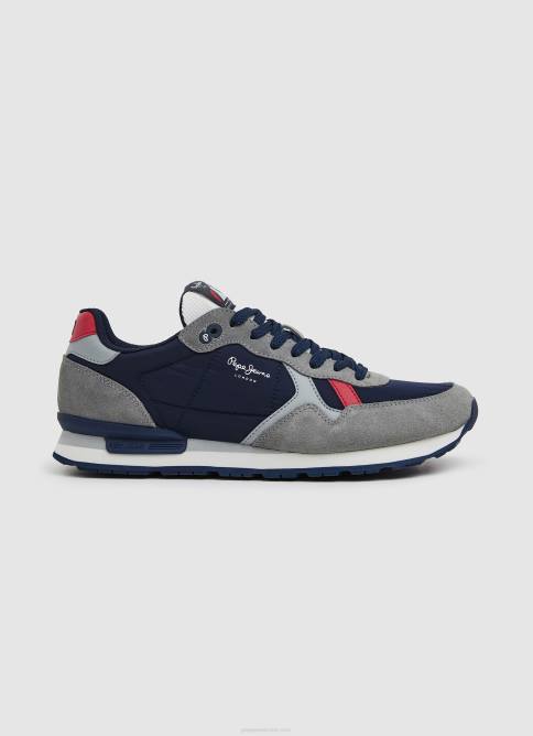 gris_zapatillas_retro_brit_man_studio_pepe_jeans_06x41181_hombres.jpg gris zapatillas retro brit man studio Pepe Jeans 06X41181 hombres - Imagen 1