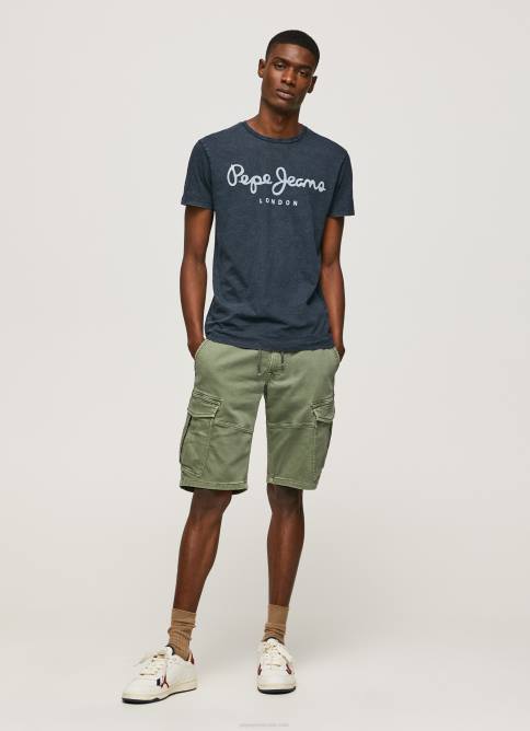 índigo camiseta essentialenim n con logo estampado Pepe Jeans 06X41015 hombres - Imagen 2