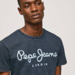 índigo camiseta essentialenim n con logo estampado Pepe Jeans 06X41015 hombres