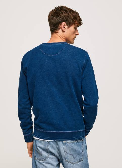 índigo jersey de algodón con cuello redondo Pepe Jeans 06X4868 hombres - Imagen 4
