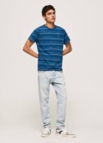 índigo playera con estampado de rayas Pepe Jeans 06X4966 hombres - Imagen 2