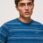 índigo playera con estampado de rayas Pepe Jeans 06X4966 hombres