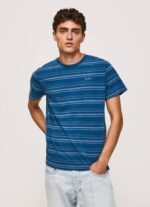 índigo playera con estampado de rayas Pepe Jeans 06X4966 hombres - Imagen 3