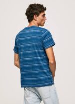 índigo playera con estampado de rayas Pepe Jeans 06X4966 hombres - Imagen 4