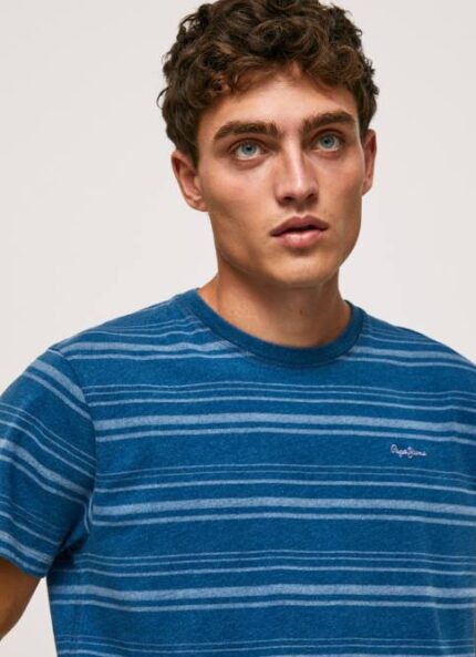 índigo playera con estampado de rayas Pepe Jeans 06X4966 hombres