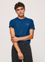 índigo playera con logo estampado Pepe Jeans 06X4968 hombres - Imagen 3