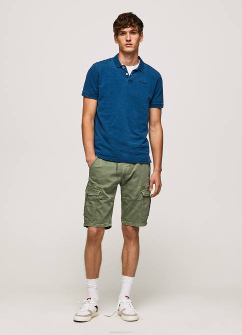índigo polo de algodón con efecto desgastado Pepe Jeans 06X41079 hombres - Imagen 2