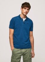 índigo polo de algodón con efecto desgastado Pepe Jeans 06X41079 hombres