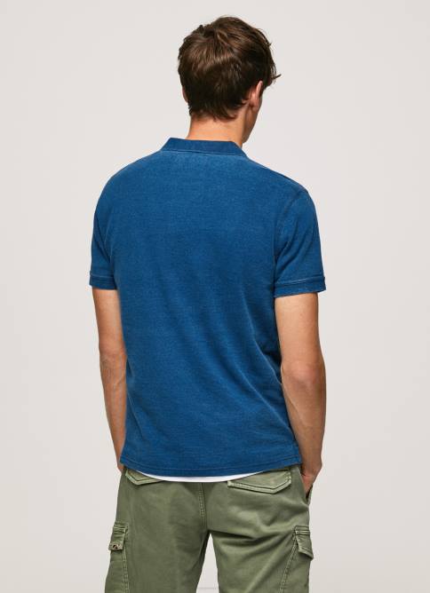 índigo polo de algodón con efecto desgastado Pepe Jeans 06X41079 hombres - Imagen 4
