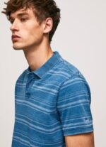 índigo polo de algodón estampado a rayas Pepe Jeans 06X41083 hombres - Imagen 3