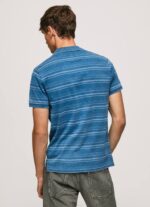 índigo polo de algodón estampado a rayas Pepe Jeans 06X41083 hombres - Imagen 4