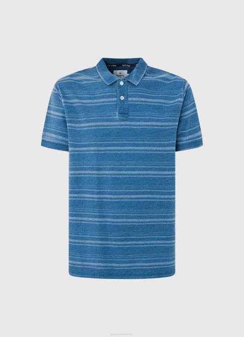 índigo polo de algodón estampado a rayas Pepe Jeans 06X41083 hombres - Imagen 5