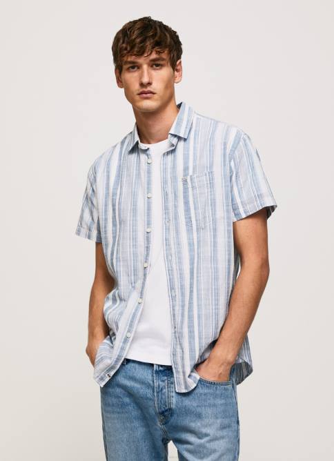 jarman_camisa_luther_slim_a_rayas_pepe_jeans_06x41056_hombres.jpg jarman camisa luther slim a rayas Pepe Jeans 06X41056 hombres - Imagen 1