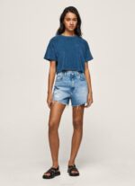jarman camiseta cropped de terciopelo Pepe Jeans 06X4461 mujer - Imagen 2