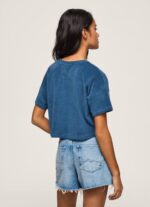 jarman camiseta cropped de terciopelo Pepe Jeans 06X4461 mujer - Imagen 4