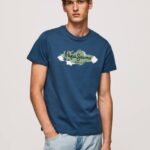 jarman camiseta de algodón con logo de pinceles Pepe Jeans 06X4983 hombres