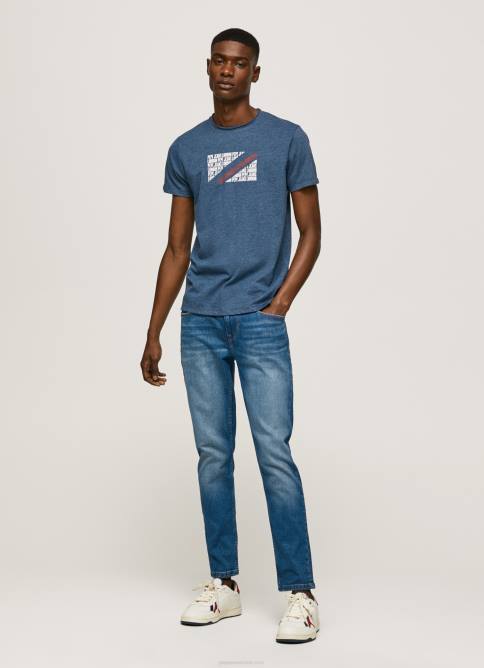 jarman playera con estampado jaspeado del logo Pepe Jeans 06X4986 hombres - Imagen 2
