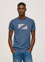 jarman playera con estampado jaspeado del logo Pepe Jeans 06X4986 hombres
