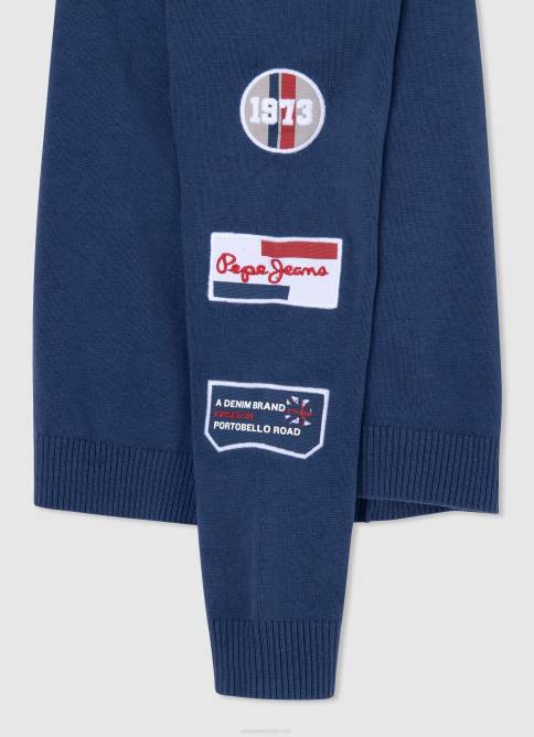 jarman punto de algodón con detalles parcheados Pepe Jeans 06X41597 chico - Imagen 3