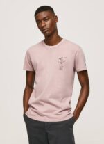lejía rosa camiseta de algodón lavado y teñido Pepe Jeans 06X4928 hombres - Imagen 3