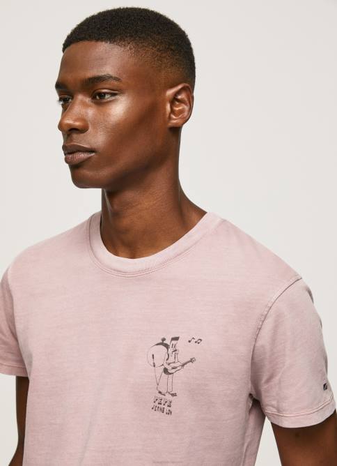 lejia_rosa_camiseta_de_algodon_lavado_y_tenido_pepe_jeans_06x4928_hombres.jpg lejía rosa camiseta de algodón lavado y teñido Pepe Jeans 06X4928 hombres - Imagen 1