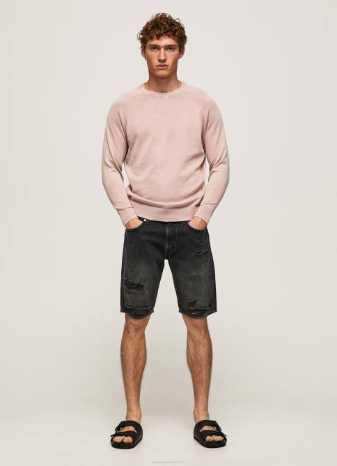 lejía rosa jersey de algodón con cuello redondo Pepe Jeans 06X4863 hombres - Imagen 2